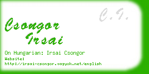 csongor irsai business card